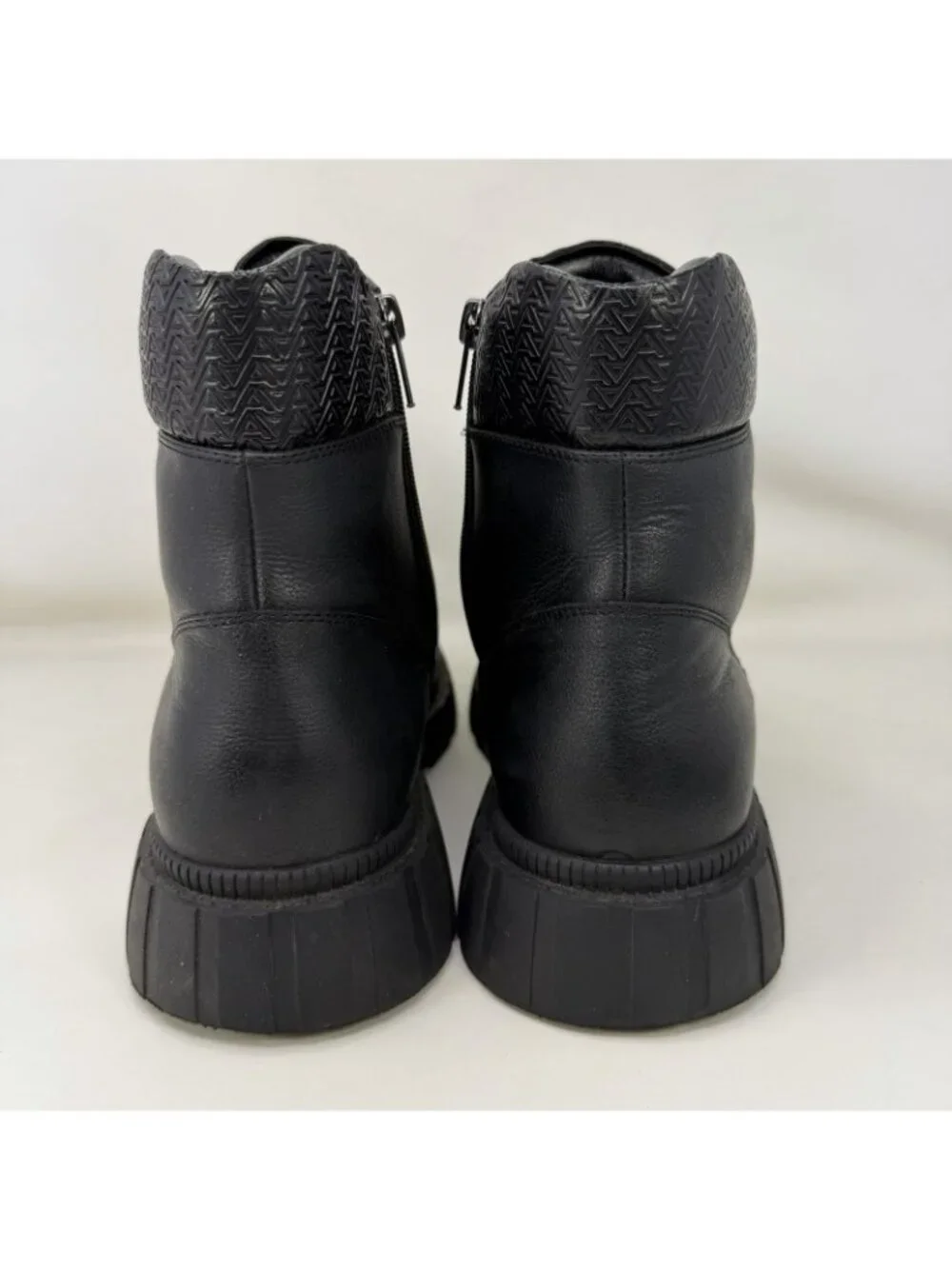 Aldo Newfield Side Zip Waterproof Lugged Leather Boots Black Men’s Size 12